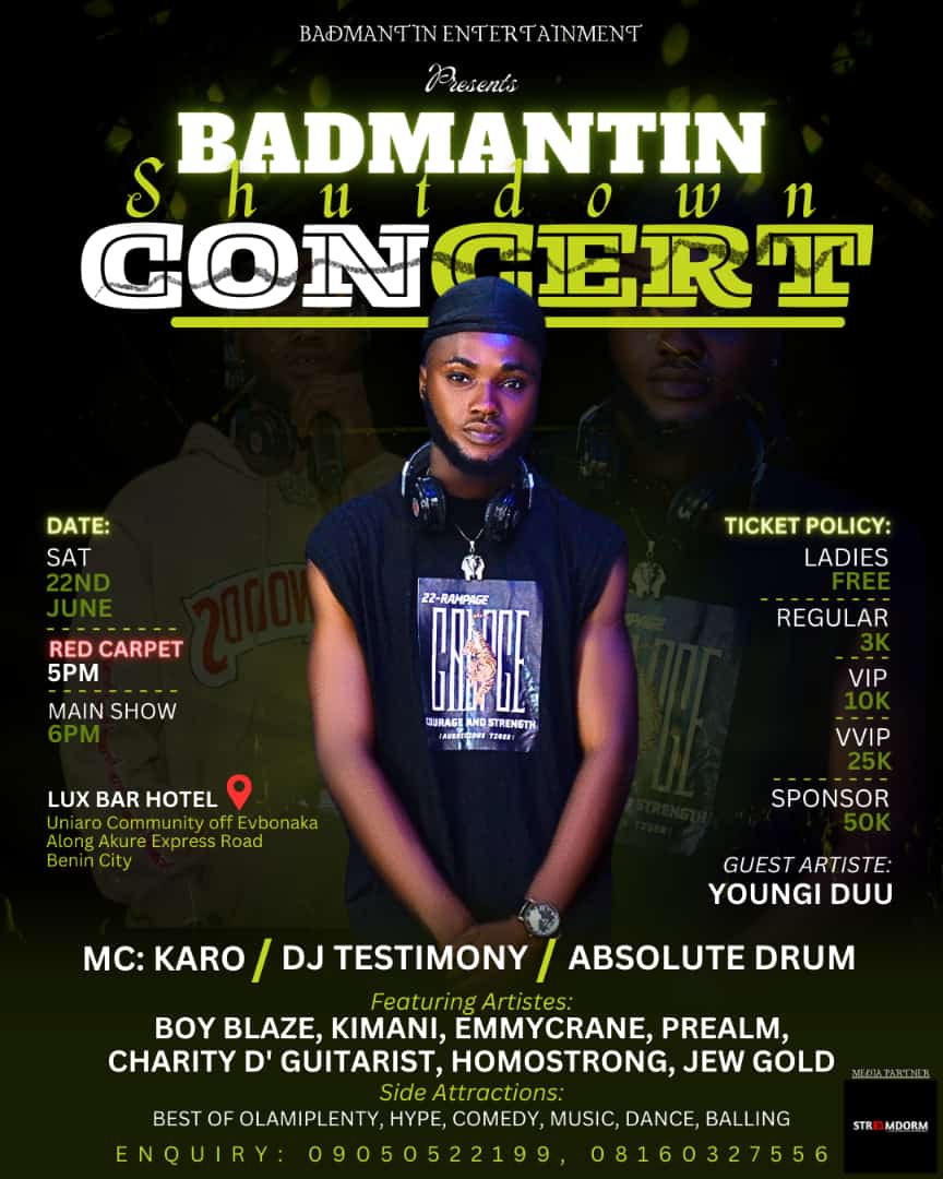 Exclusive: Badmantin Shutdown Concert By Olamiplenty